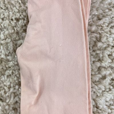 capezio womens small light pink tights elastic waistband