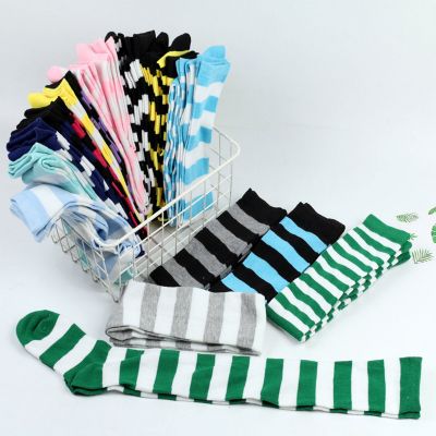 Striped Stockings Thigh High Long Women Striped Thigh High Stockings Fashion