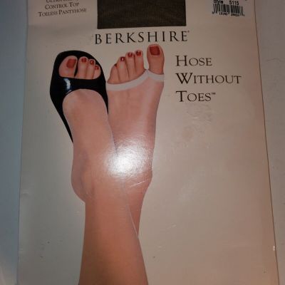 BERKSHIRE HOSE WITHOUT TOES CONTROL TOP TOELESS  PANTYHOSE SIZE 1 FRENCH COFFEE