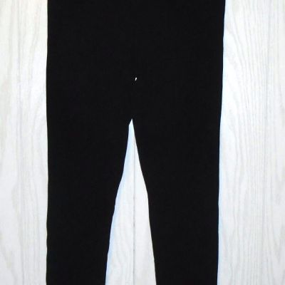 HUE Leggings Black Pants Women's Medium Elastic Waistband Stretch  EUC