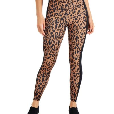 IDEOLOGY Womens Brown Stretch Pocketed Animal Print High Waist Leggings XS