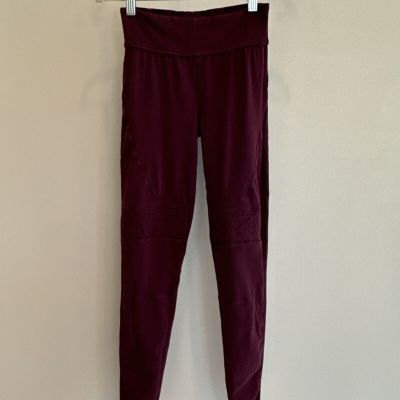 BP Nordstrom Moto Style Leggings Women's XS Burgundy FREE SHIPPING