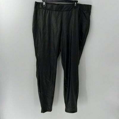 Torrid full length signature waist PU leggings plus size 3X Black
