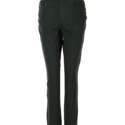 Belle By Kim Gravel Women Green Jeggings 4 Petites