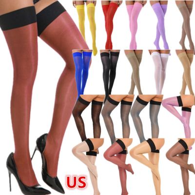 US Women's Socks Thigh-high Stockings Stretchy Tights Seamless Lingerie Cosplay