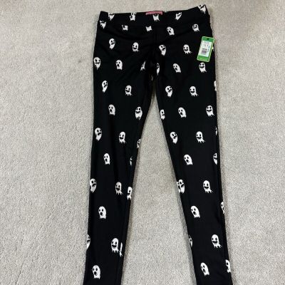 Tipsy Elves Ghost Leggings Women's Size Small Black High Waisted NWT