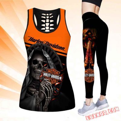 Harley--Davidson Limited Edition Woman Tanktop Legging 3D All Over Print S-5XL