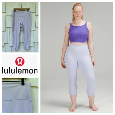 Lululemon Womens Lilac Ether Align High Rise Crop Legging Stretch Active Size 14