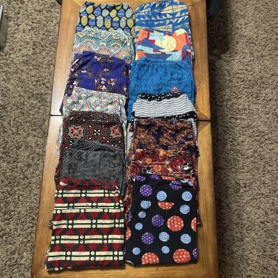 Lularoe Leggings Lot of 14 Pairs Bundle Set Pants Women’s Tall and Curvy T&C TC