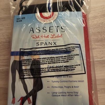 SPANX Size 4/D Assets Red Hot Label Original Tights in Black