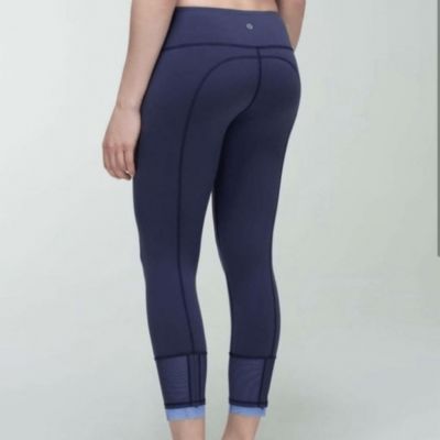 Lululemon Find Your Flow Crop Leggings 23” Navy Blue Size 4