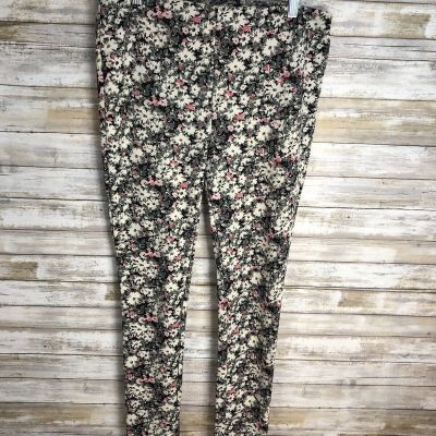 Bethany Mota Leggings Women’s Elastic Waist Floral Print Tight Fit Size X-LARGE