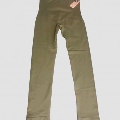 Shapermint Women's High-Waisted Shaping Leggings Khaki Green Size L