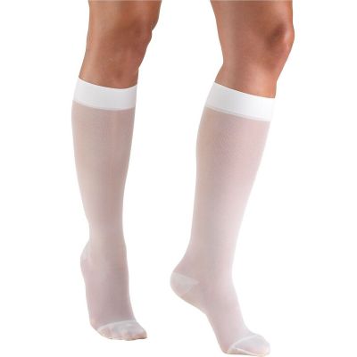 Truform Women's Stockings Knee High Sheer: 15-20 mmHg M WHITE (1773WH-M)