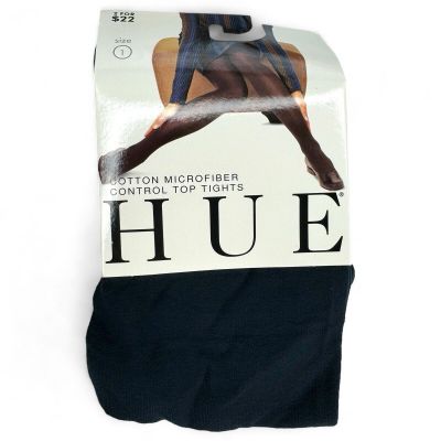 Hue Navy Blue Cotton Microfiber Control Top Tights Womens Size 1 | 1 Pair NWT