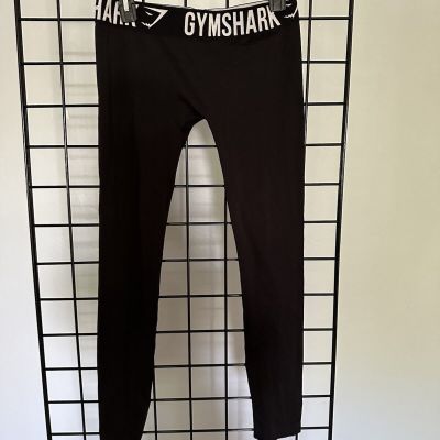 Gymshark Women's Small Black White Dry Sculpt Workout Leggings Dri Fit Logo Pink