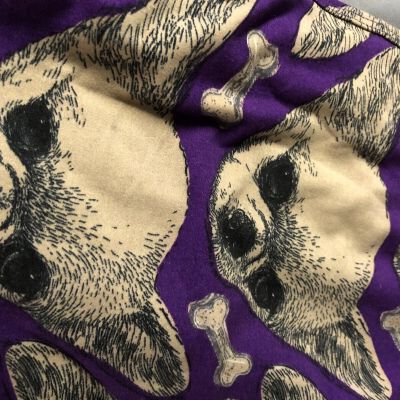 Lularoe OS Leggings Brand New Never Worn Purple with Chihuahuas