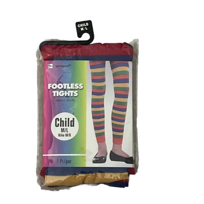 Amscan Footless Rainbow Costume Tights Child Size M/L