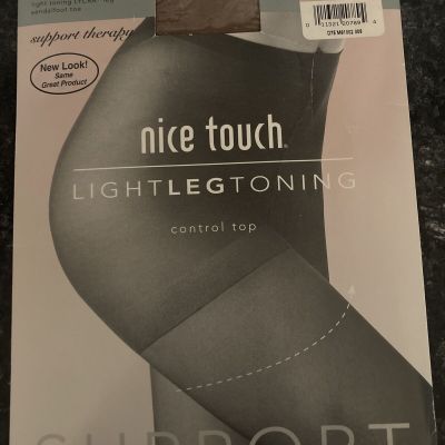 Nice Touch Sz. B Support Therapy Light Toning Control Top Pantyhose