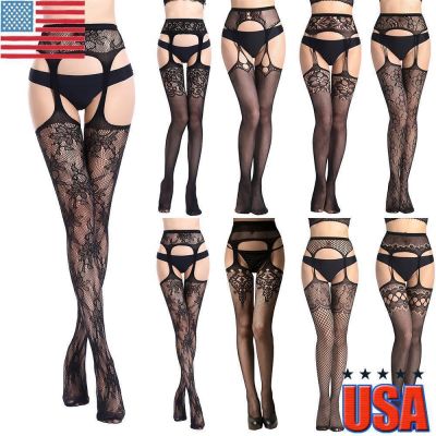 Women's Fishnet Thigh-High Stockings Tights Suspender Pantyhose Stocking Hosiery