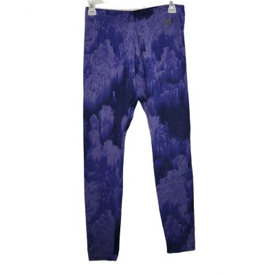 Nike Womens Medium Purple Watercolor Paint Fade Cotton Spandex Athletic Leggings