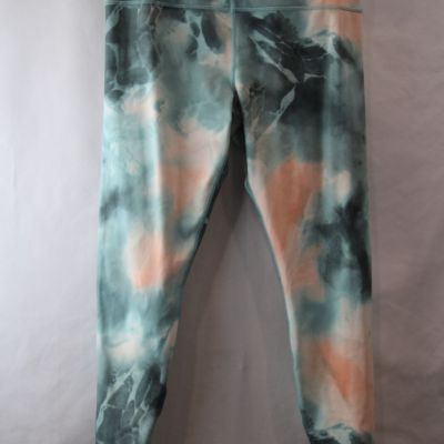 Athleta Women's Blue/Pink Tie Dye Cropped Ankle Leggings sz L