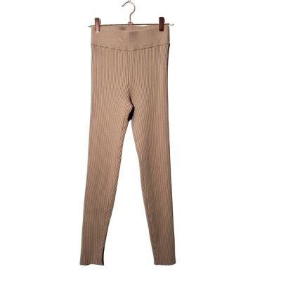 LAUREN ELIZABETH COLLECTION Ribbed leggings in nude size Small