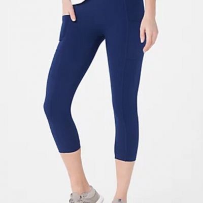 zuda Petite Z-Stretch Momentum Crop Leggings Bright Navy PS A374998