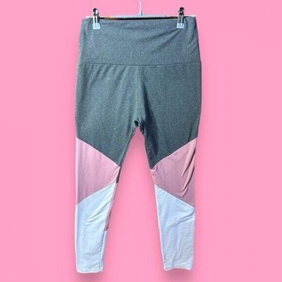 High-Waisted Stretch Color Block Leggings - Size M/L