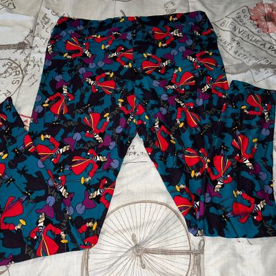 LuLaRoe DISNEY CAPTAIN HOOK Leggings Size TC2