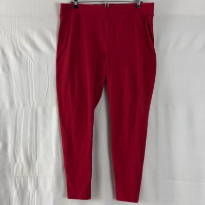 Torrid Plus Size 2X Red Soft Crop Leggings Stretch Comfort Ankle Pants