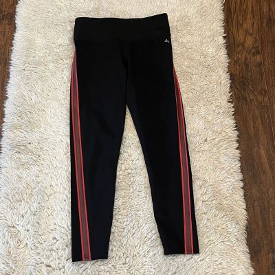 JoyLab Leggings Womens Medium Black Red Yoga Pull On Stretch Workout Pants