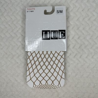 HUE Womens Nylon Bold Fishnet Tights Natural Size S/M U16607 New