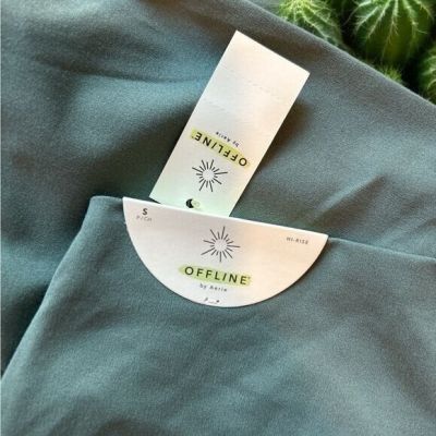 Aerie Offline Real Me Flare Leggings Green NWT Small