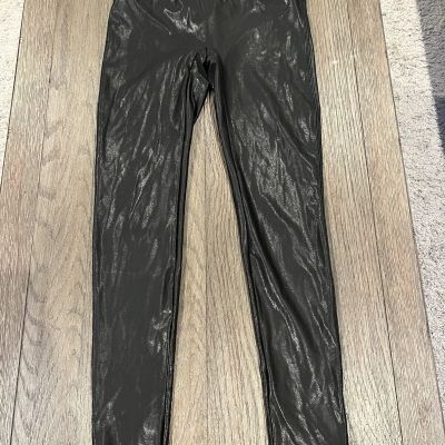 Womens Spanx High Waist Black SPANX leggings Shiny Medium