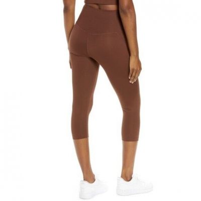 Girlfriend Collective Women's Orange & Brown Terra Crop Leggings Size 3X