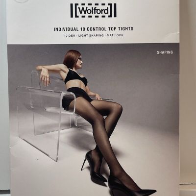 Wolford Individual 10 Control Top Tights In Sand Sz L New