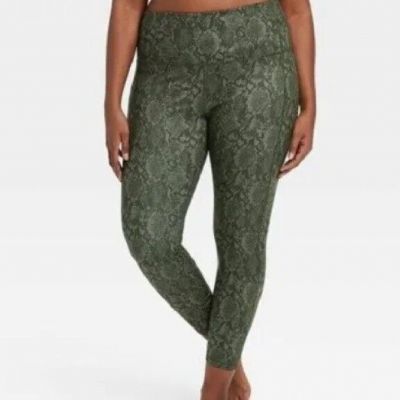 All In Motion Legging For Womens Size 3X Olive Green color With Pockets  B9