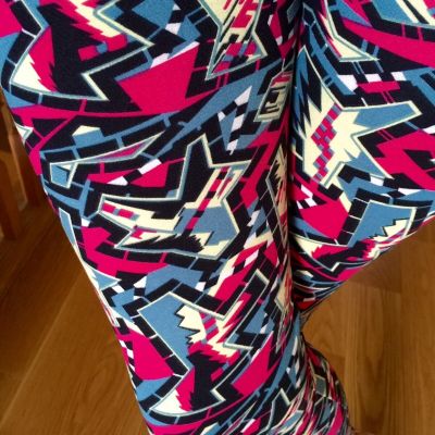 SOFT brushed Pink TRIBAL ABSTRACT Leggings Polyester One size S M L