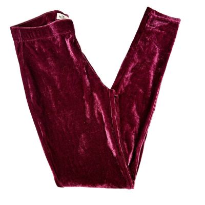 Hollister Maroon Velour Leggings Sz S