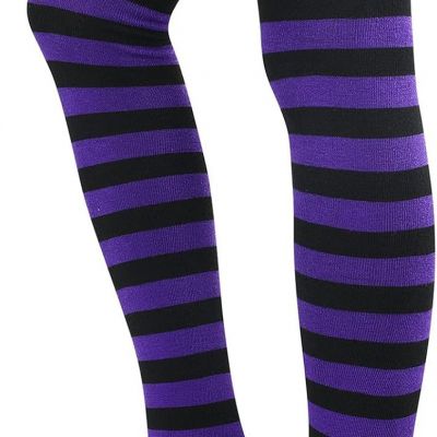 Century Star Thigh High Socks Athletic Striped Stockings for Women Long Tube Sto