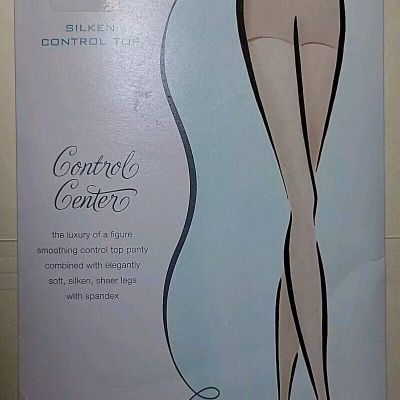 New Dress Barn Control Center Womens Silken Control Top Pantyhose Size B Nude