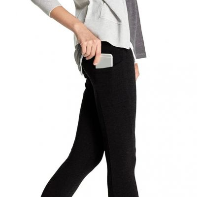 Women'S Soft Cotton Leggings with Side Pockets Workout Stretch Pull on Pants