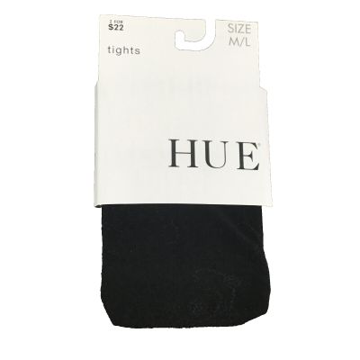 Hue Women Tights w/ Control Top 1 Pair Sz M/L Black