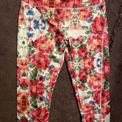 LuLaRoe Multicolored Floral Simply Comfortable Leggings Women's Size Small