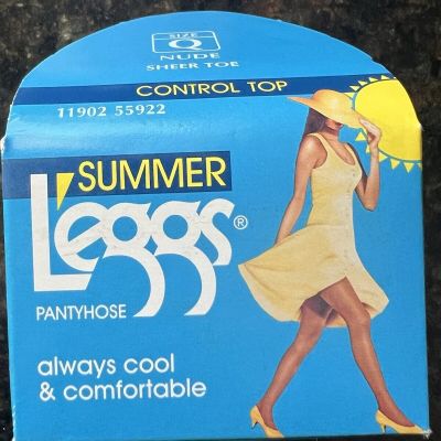 Vintage SUMMER LEGGS Control Top Pantyhose NUDE - Size Q - 1 Pair #11902 55922