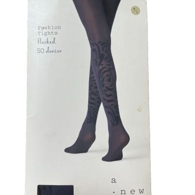 Fashion Tights Blue With Flower Print Women Size M/L