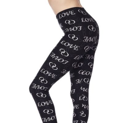 X-Plus Buttery Soft Midnight Love Plus Size Leggings