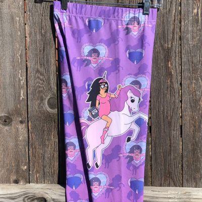 Lootcrate Lootwear Exclusive Bob's Burgers Tina Belcher Purple Leggings~S