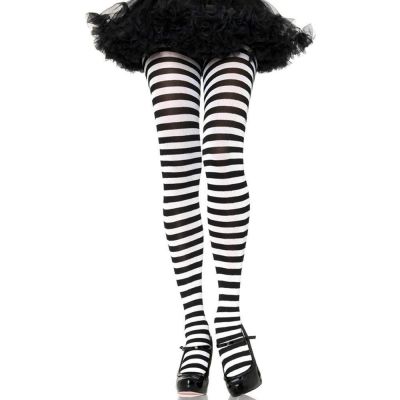 Striped Tights Nylon Pantyhose Dr Seuss Costume Pirate Halloween One Size